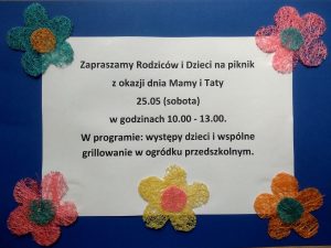 Zaproszenie na dzień Mamy i Taty