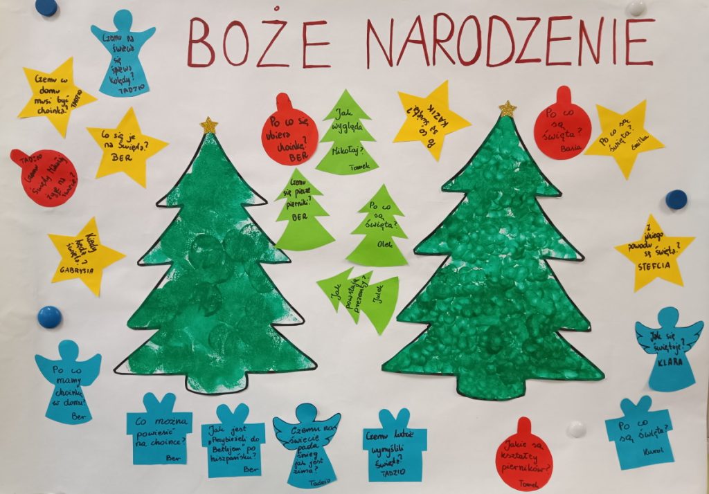 Zapytajki grupy 1 do tematu Boże Narodzenie