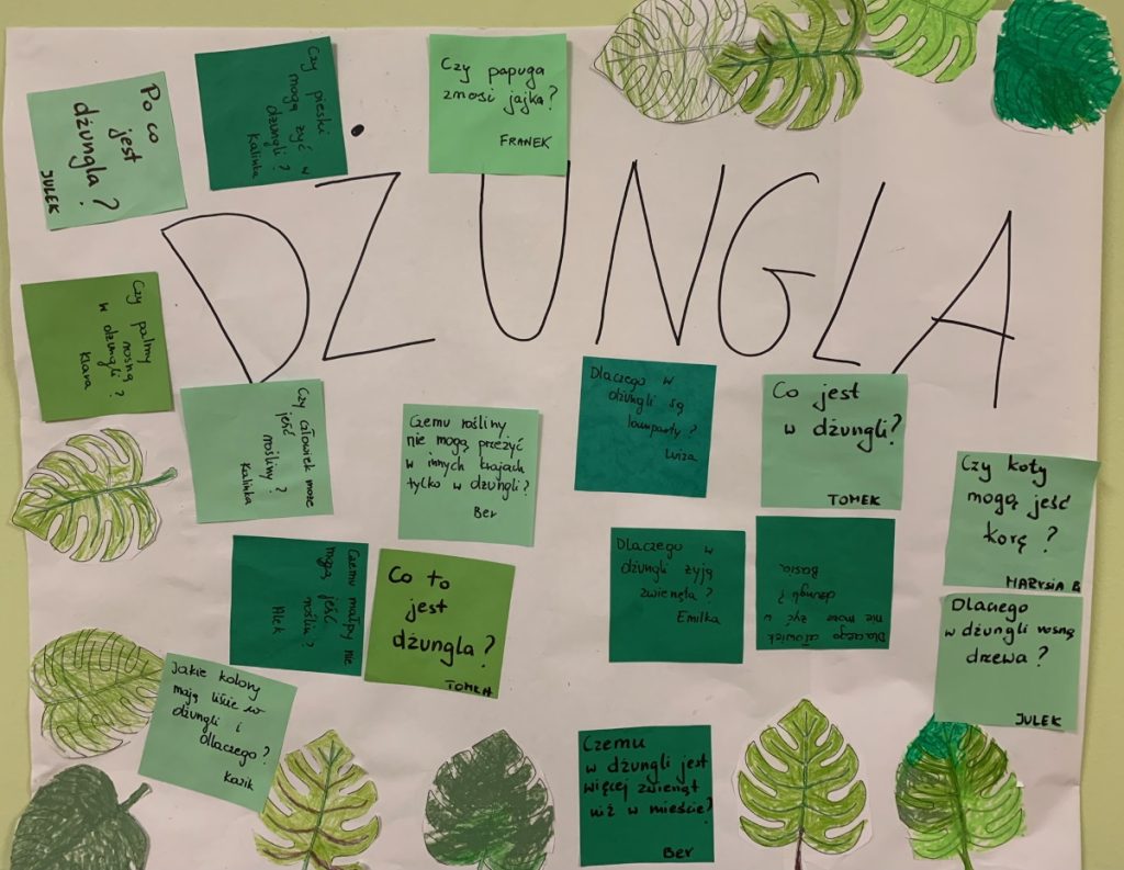 Plansza z zapytajkami grupy 1