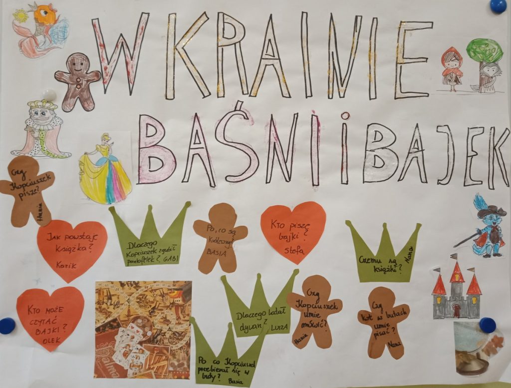 Zapytajki grupy 1 do tematu "W krainie baśni i bajek"