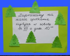 Zaproszenie na Wigilię przedszkolną