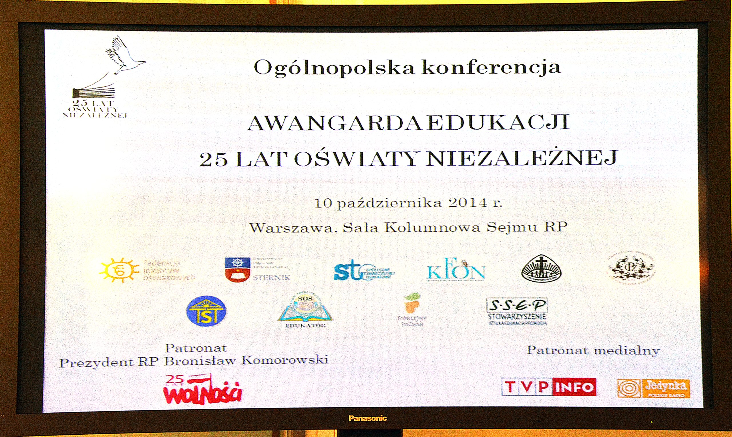 Ogólnopolska konferencja „Awangarda Edukacji. 25 lat oświaty niezależnej”