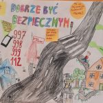 Plansza z zapytajkami dzieci do tematu Dobrze być bezpiecznym