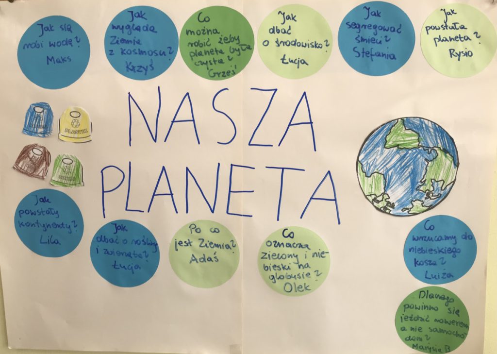 Plansza z zapytajkami grupy 1