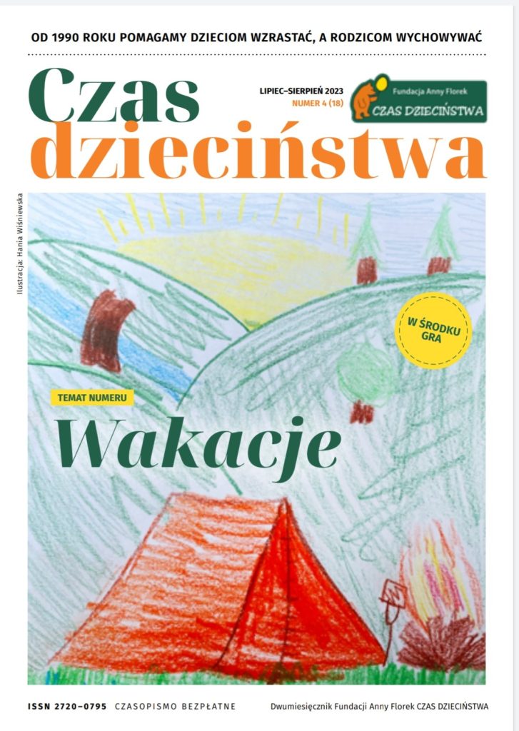 18. numer czasopisma "Czas Dzieciństwa". Tematem przewodnim są wakacje.