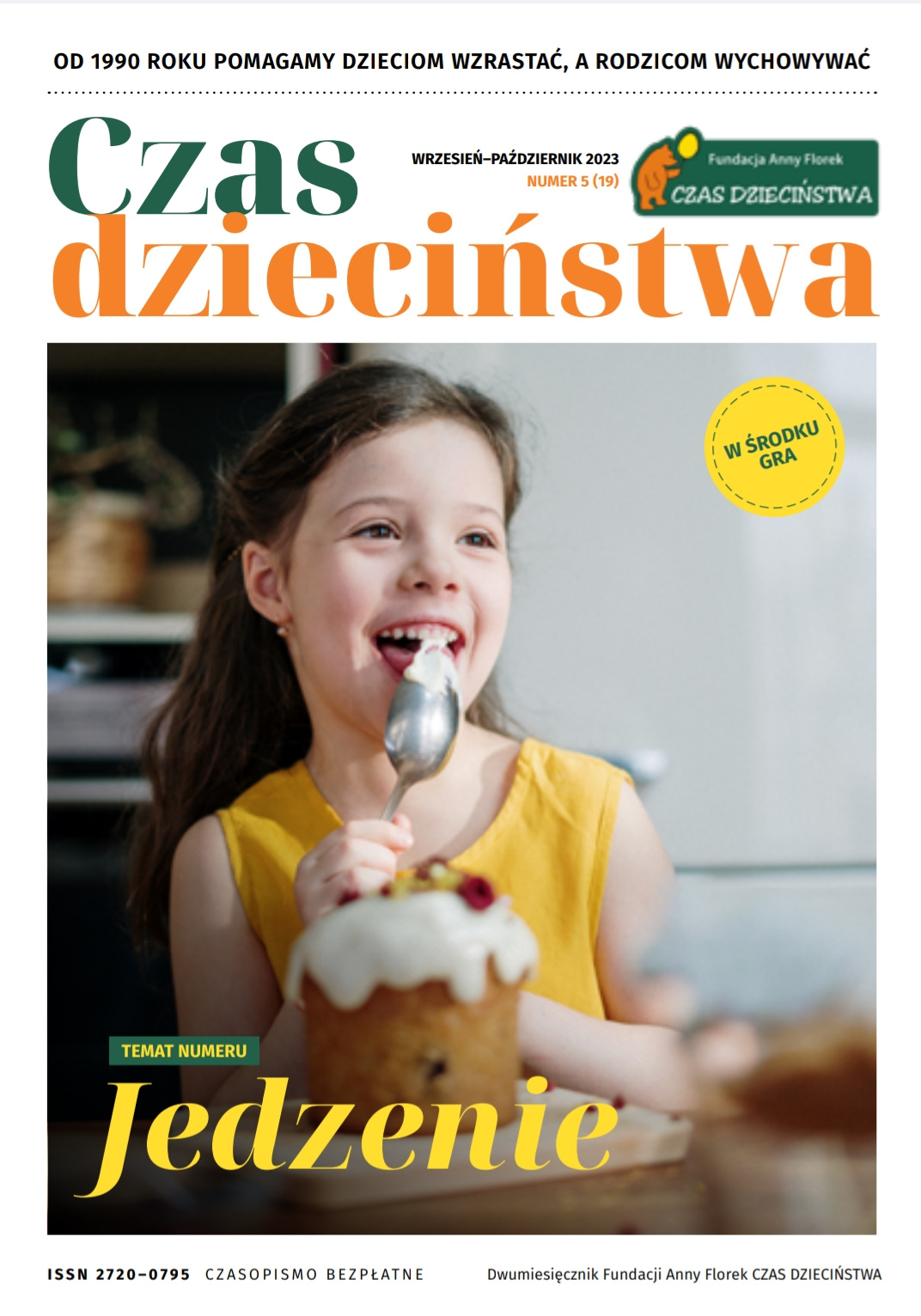 19. numer czasopisma "Czas Dzieciństwa". Temat przewodni "Jedzenie".