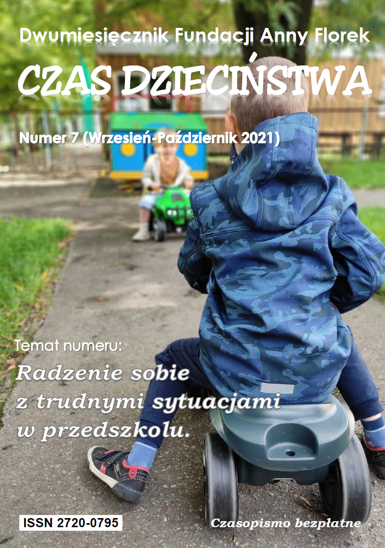 7. numer czasopisma "Czas dzieciństwa". temat numeru "Trudne sytuacje w przedszkolu"