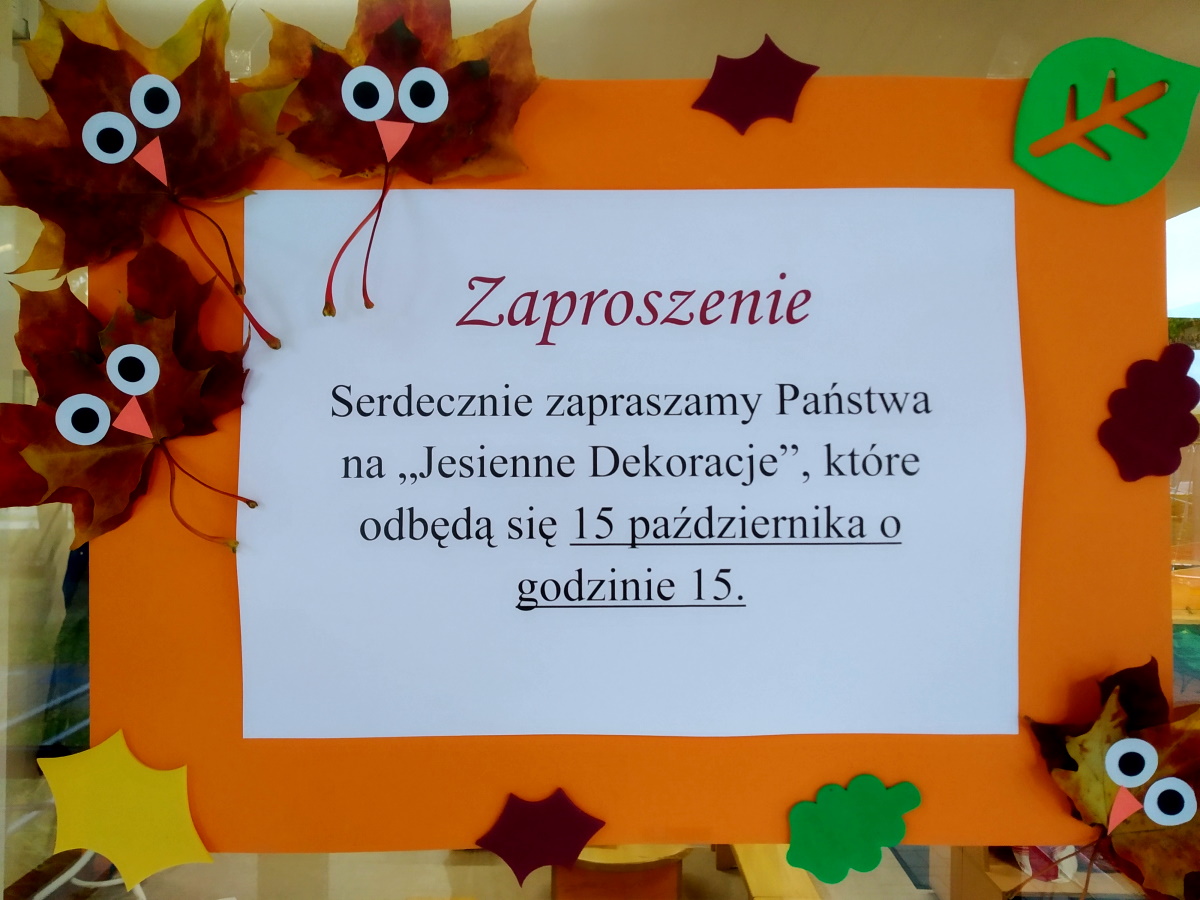 Jesienne dekoracje 15.10.2019