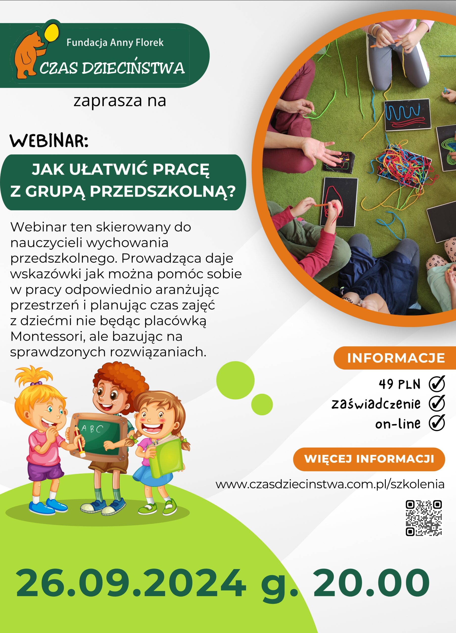 Jak ułatwić pracę z grupą przedszkolną? – webinar