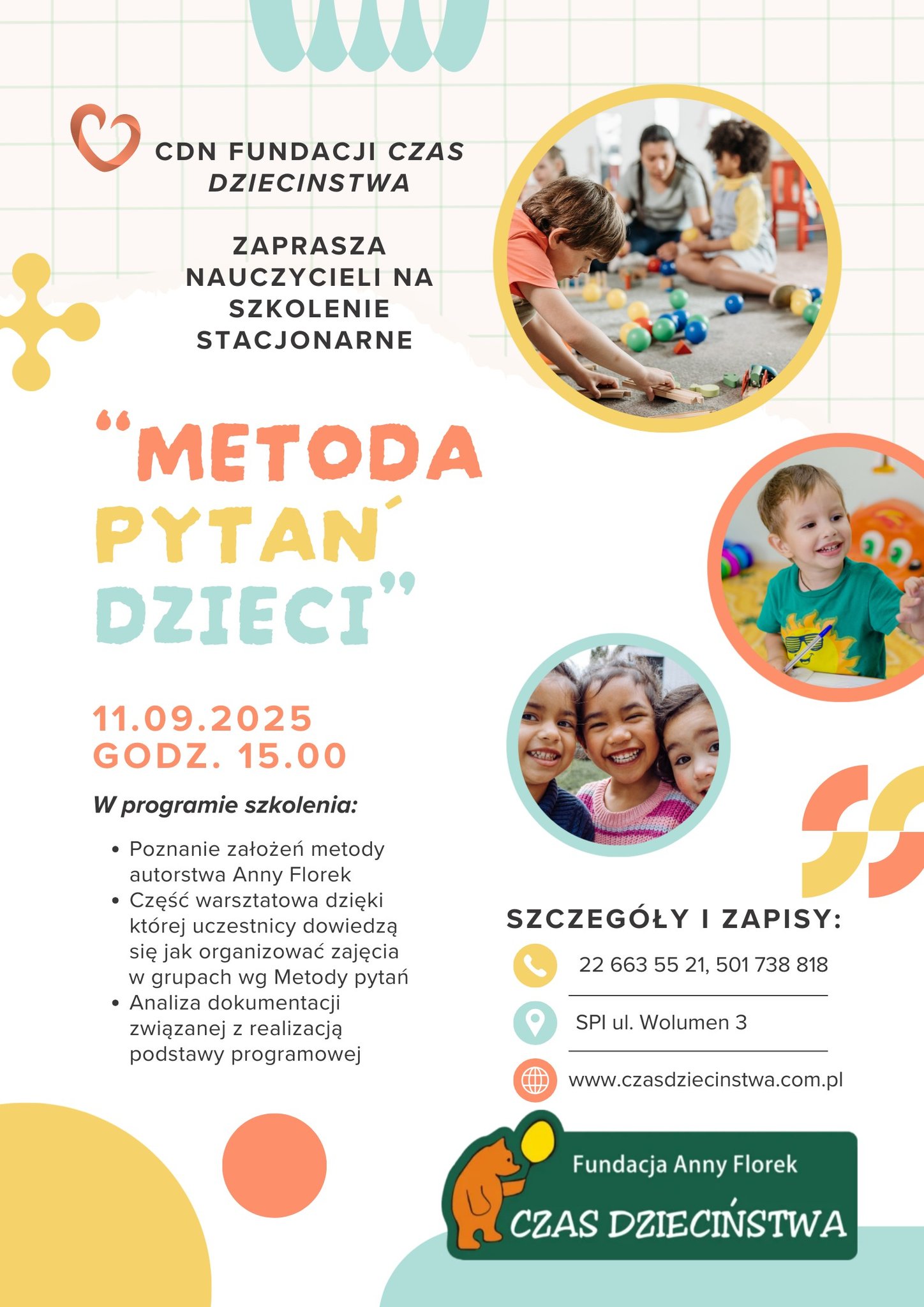 Szkolenie „Metoda Pytań Dzieci” Anny Florek